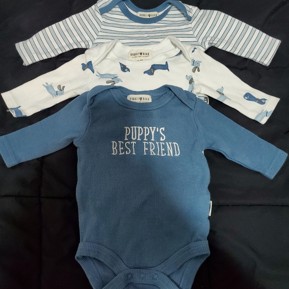 3 long sleeve onesies